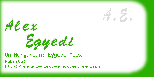 alex egyedi business card